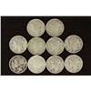 Image 1 : 10 ASSORTED 1940'S MERCURY DIMES