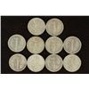 Image 2 : 10 ASSORTED 1940'S MERCURY DIMES