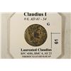 Image 3 : 41-54 A.D. CLAUDIUS I ANCIENT COIN