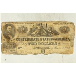 1862 CONFEDERATE STATES OF AMERICA $2