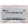 Image 3 : 2001-S JEFFERSON NICKEL PCGS PR70 DCAM