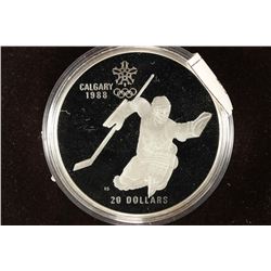 1986 CANADA $20 SILVER PROOF 1988 CALGARY