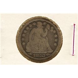 1853 SEATED LIBERTY DIME