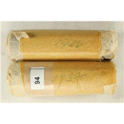 2 SOLID DATE ROLLS OF GREAT BRITAIN FARTHINGS