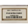 Image 3 : 2001-P AMERICAN BUFFALO COMMEMORATIVE SILVER $