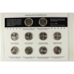 2011 AMERICA THE BEAUTIFUL QUARTERS UNC COIN SET