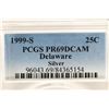 Image 3 : 1999-S SILVER DELAWARE QUARTER PCGS PR69 DCAM