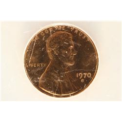 1970-S LARGE DATE LINCOLN CENT ANACS MS65 RED