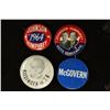 Image 1 : 4 VINTAGE POLITICAL BUTTONS