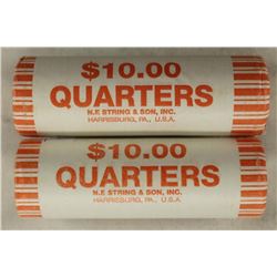 2-$10 ROLLS OF 2007 WYOMING & 2008 ALASKA QUARTERS