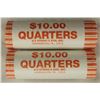 Image 1 : 2-$10 ROLLS OF 2007 WYOMING & 2008 ALASKA QUARTERS