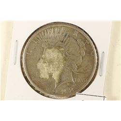 1922-S PEACE SILVER DOLLAR WITH TAPE ON OBV.