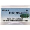 Image 3 : 1880-S MORGAN SILVER DOLLAR PCGS MS65 WITH GREEN