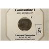 Image 3 : 306-337 A.D. CONSTANTINE I ANCIENT COIN (FINE)