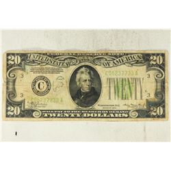 1934-$20 FEDERAL RESERVE NOTE GREEN SEAL