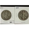 Image 1 : 1935-S & 1939 WALKING LIBERTY HALF DOLLARS