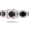 Image 2 : 36.08 ctw Blue Sapphire and 3.35 ctw Diamond 14K White Gold Bracelet
