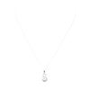 Image 1 : 0.03 ctw Diamond and Silver Pearl Infinity Motif Pendant with Chain - 10KT White