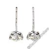 Image 4 : New Classic 14kt White Gold 0.75 ctw Round Brilliant Diamond Stud Earrings