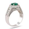 Image 2 : 0.95 ctw Emerald and 1.13 ctw Diamond 14K White Gold Ring