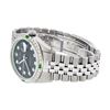 Image 2 : Rolex Mens Stainless Steel Black Diamond & Emerald Datejust Wristwatch 36MM