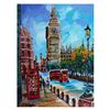 Image 1 : Yana Rafael, "London Street" Hand Signed Original Painting on Canvas with COA.