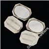 Image 2 : Antique Art Deco 14kt White Gold Etched Dual Panel Cuff Links