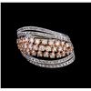 Image 2 : 2.21 ctw Diamond Ring - 14KT Rose and White Gold