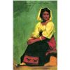 Costume Study of a Seated Woman by Albert Bierstadt