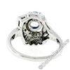Image 9 : Art Deco 14kt White Gold 1.45 ctw Round Aquamarine and Diamond Cocktail Ring
