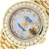 Image 2 : Rolex Ladies 18K Yellow Gold Presidential MOP 2.15 ctw Diamond Wristwatch With R