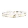 Image 2 : Fancy Link Men's Bracelet - 14KT Yellow and White Gold