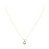 Image 1 : 0.58 ctw Opal and Diamond Pendant with Chain - 14KT Yellow Gold