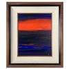 Image 1 : Wyland, "Fire Sky" Original Painting on Board; Hand Signed and Framed with Koa W