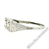 Image 6 : Vintage Platinum 0.52 ctw Dual Transitional Cut Diamond Hand Engraved Band Ring