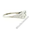 Image 7 : Vintage Platinum 0.52 ctw Dual Transitional Cut Diamond Hand Engraved Band Ring