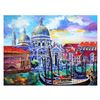 Image 1 : Yana Rafael, "Venezia Historic Site" Hand Signed Original Painting on Canvas wit