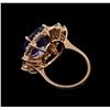 Image 3 : 10.16 ctw Tanzanite and Diamond Ring - 14KT Rose Gold