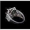 Image 3 : 14KT White Gold 2.67 ctw Spinel and Diamond Ring