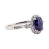 Image 2 : 1.54 ctw Tanzanite and Diamond Ring - Platinum