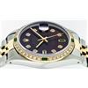Image 7 : Rolex Mens 2 Tone Brown Diamond & Emerald Oyster Perpetual Datejust Wristwatch