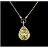 Image 1 : 2.30 ctw Diamond Necklace - 14KT Yellow Gold