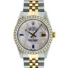 Image 1 : Rolex Mens 2 Tone Mother Of Pearl Diamond 36MM Datejust Wristwatch