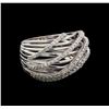 Image 1 : 14KT White Gold 0.32 ctw Diamond Ring