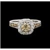 Image 2 : 14KT White Gold 1.81 ctw Fancy Brown Diamond Ring