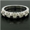 Image 9 : NEW 14k White Gold FINE .80 ctw Bar Set Round Brilliant Diamond Wedding Band Rin