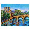 Image 1 : Yana Rafael, "Bridge Waterway" Hand Signed Original Painting on Canvas with COA.