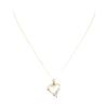 Image 1 : 0.50 ctw Diamond Heart Shaped Pendant with Chain - 14KT Yellow Gold