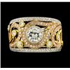 Image 2 : 1.65 ctw Diamond Ring - 18KT Yellow, White, and Rose Gold