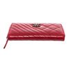 Image 2 : Chanel Red Quilted Leather Coco Boy Zip-Around Wallet